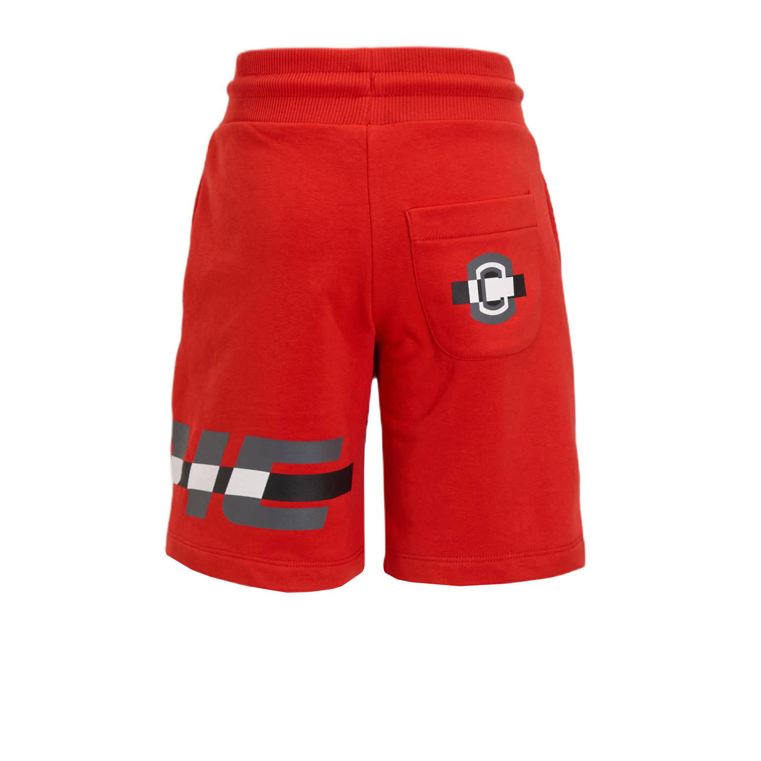 Coolcat sweat short met printopdruk Jackson rood