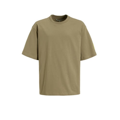 Coolcat oversized T-shirt met printopdruk Brad donkerzand afbeelding