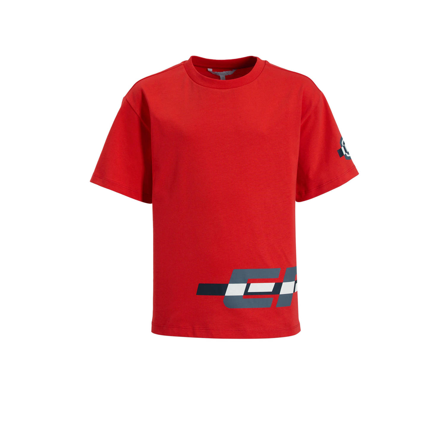 Coolcat relaxed T-shirt met printopdruk Dylan rood