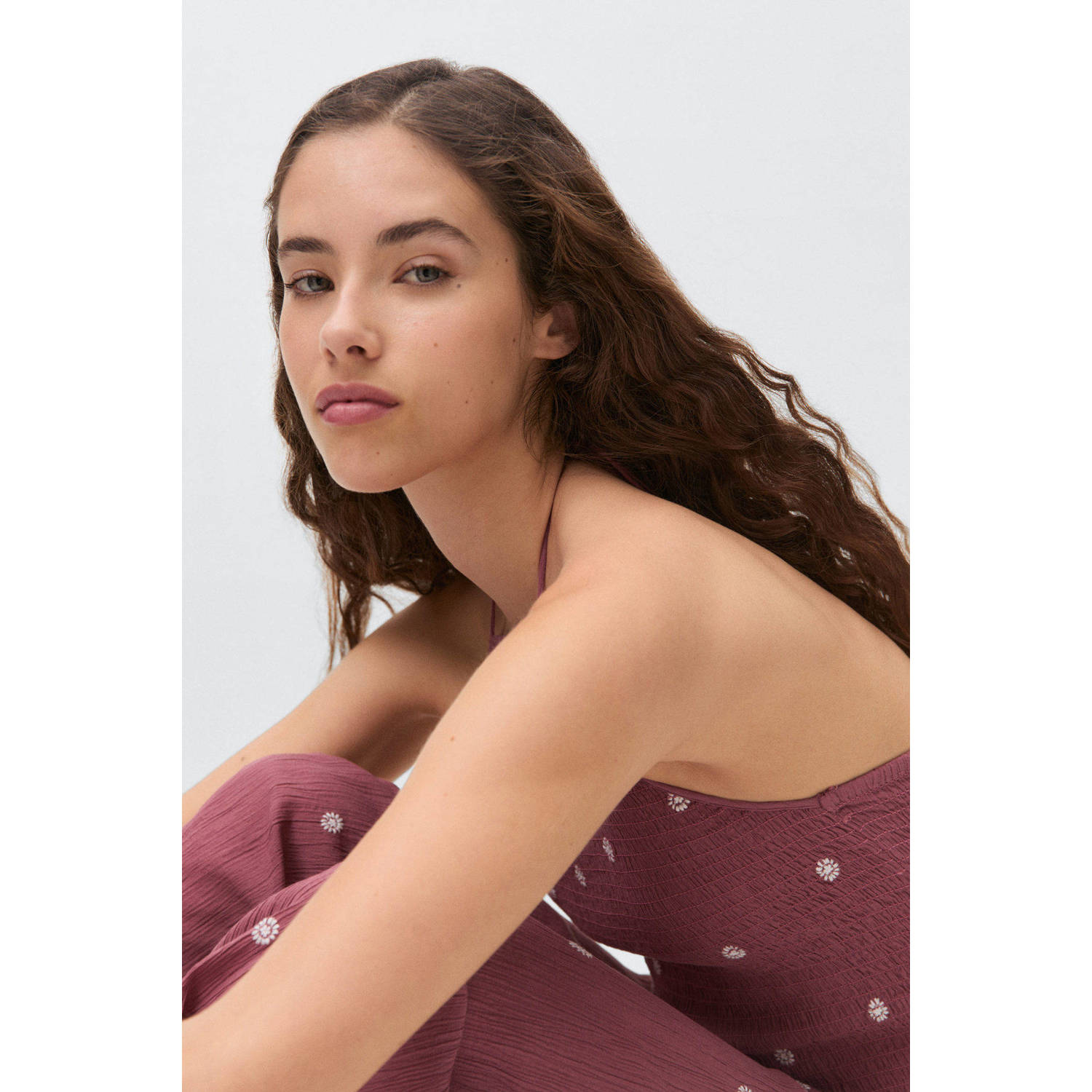 MANGO TEEN jumpsuit donkerrood