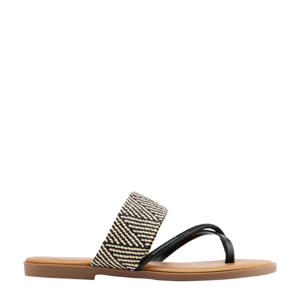 teenslippers zwart/wit