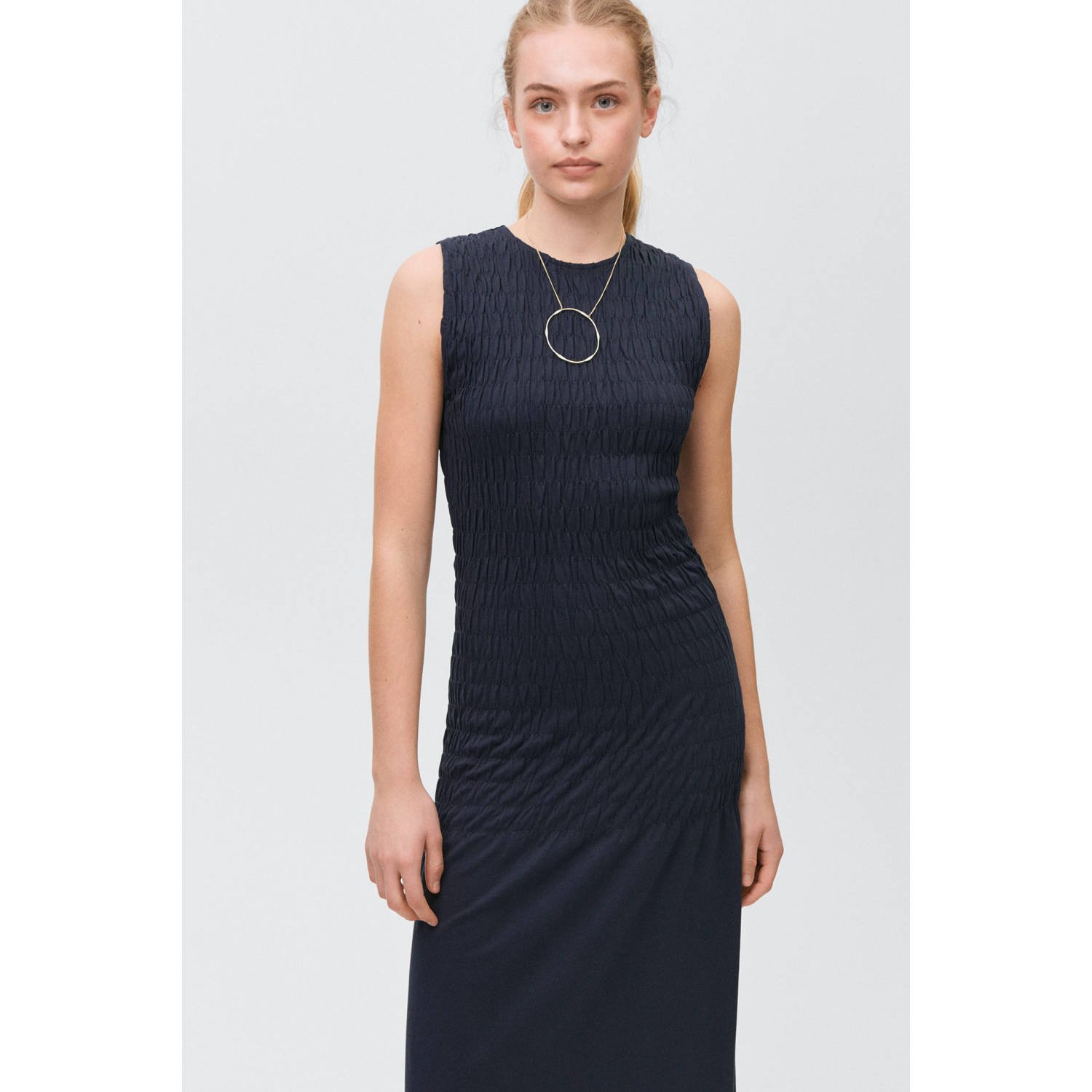 MANGO TEEN maxi jurk donkerblauw