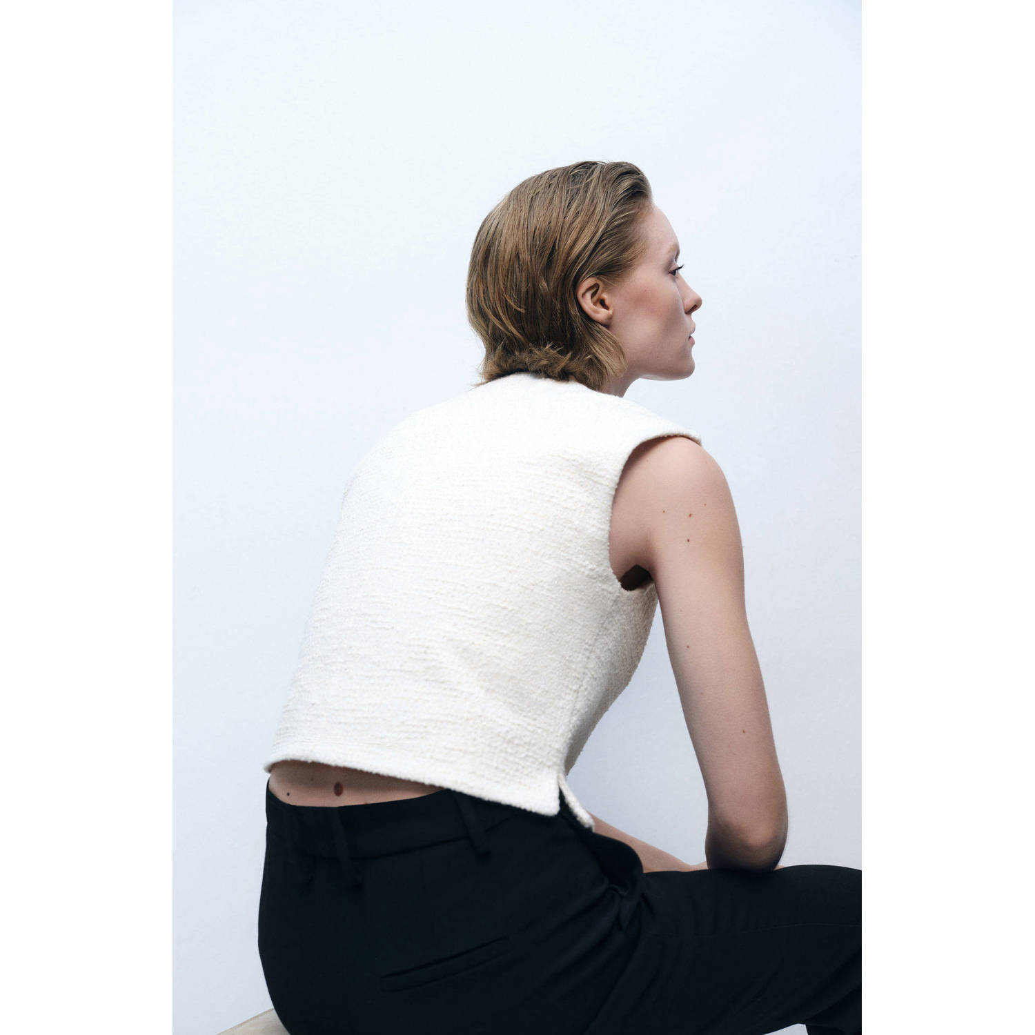 Mango top ecru