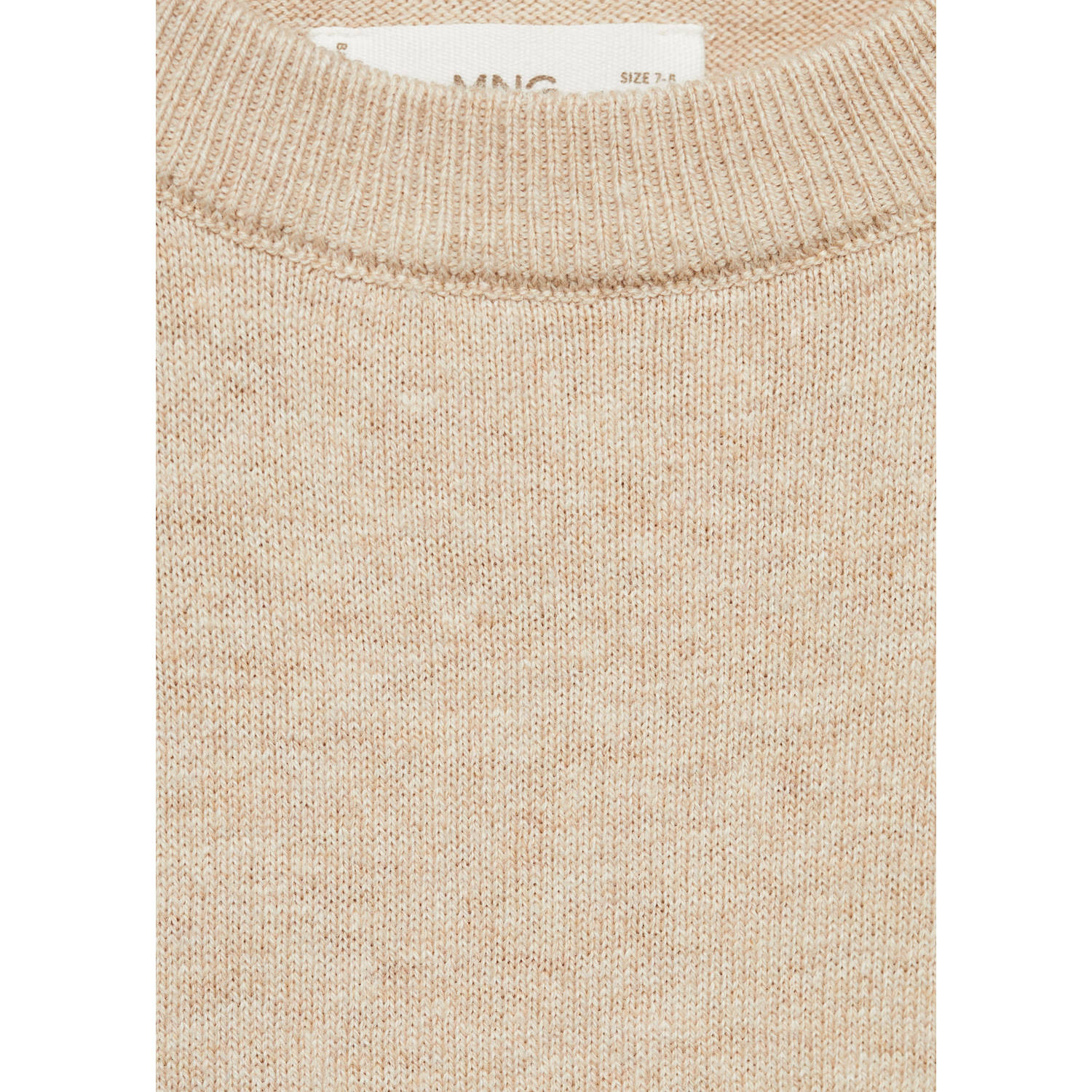 Mango Kids trui beige fijn gebreid