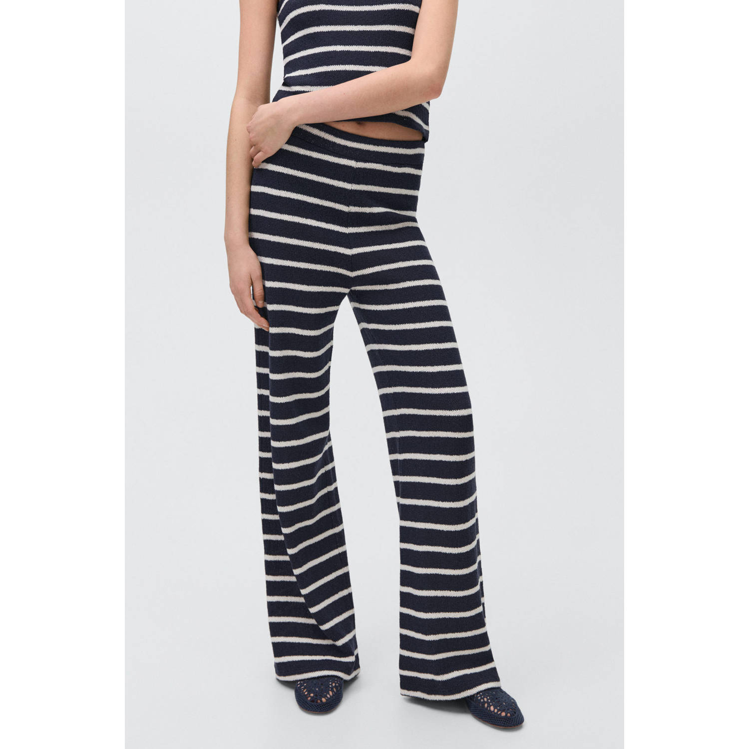 MANGO TEEN casual broek donkerblauw