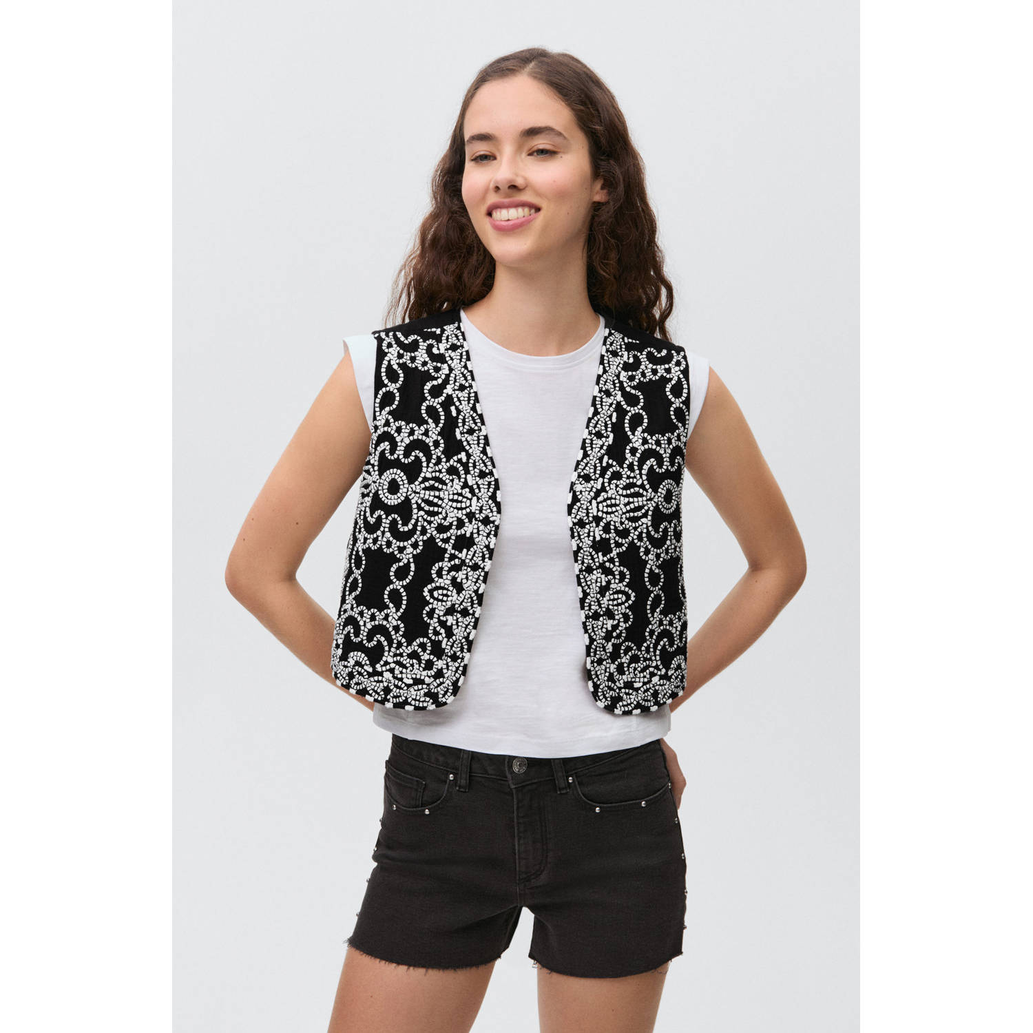 MANGO TEEN gilet zwart
