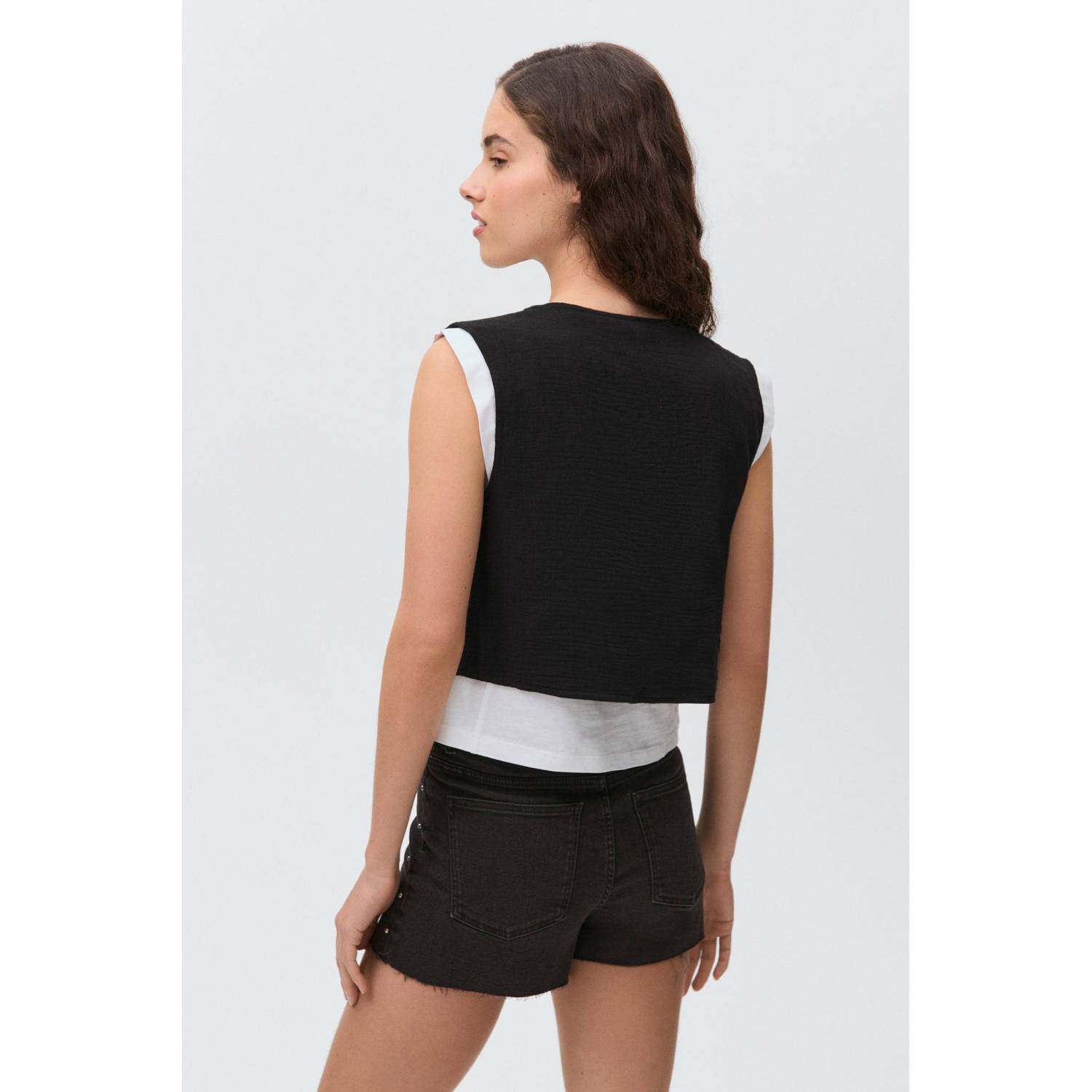 MANGO TEEN gilet zwart