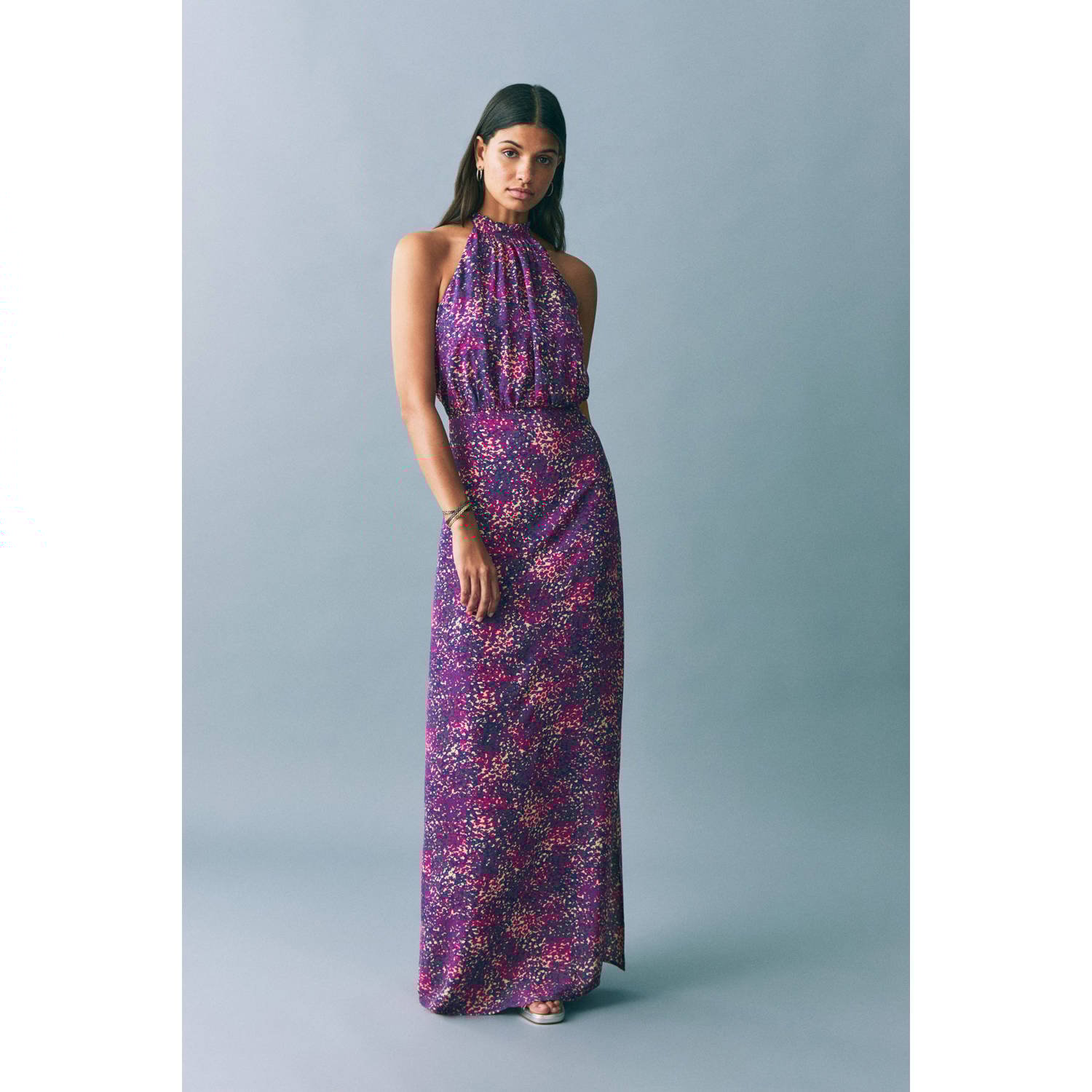 MANGO TEEN maxi jurk paars