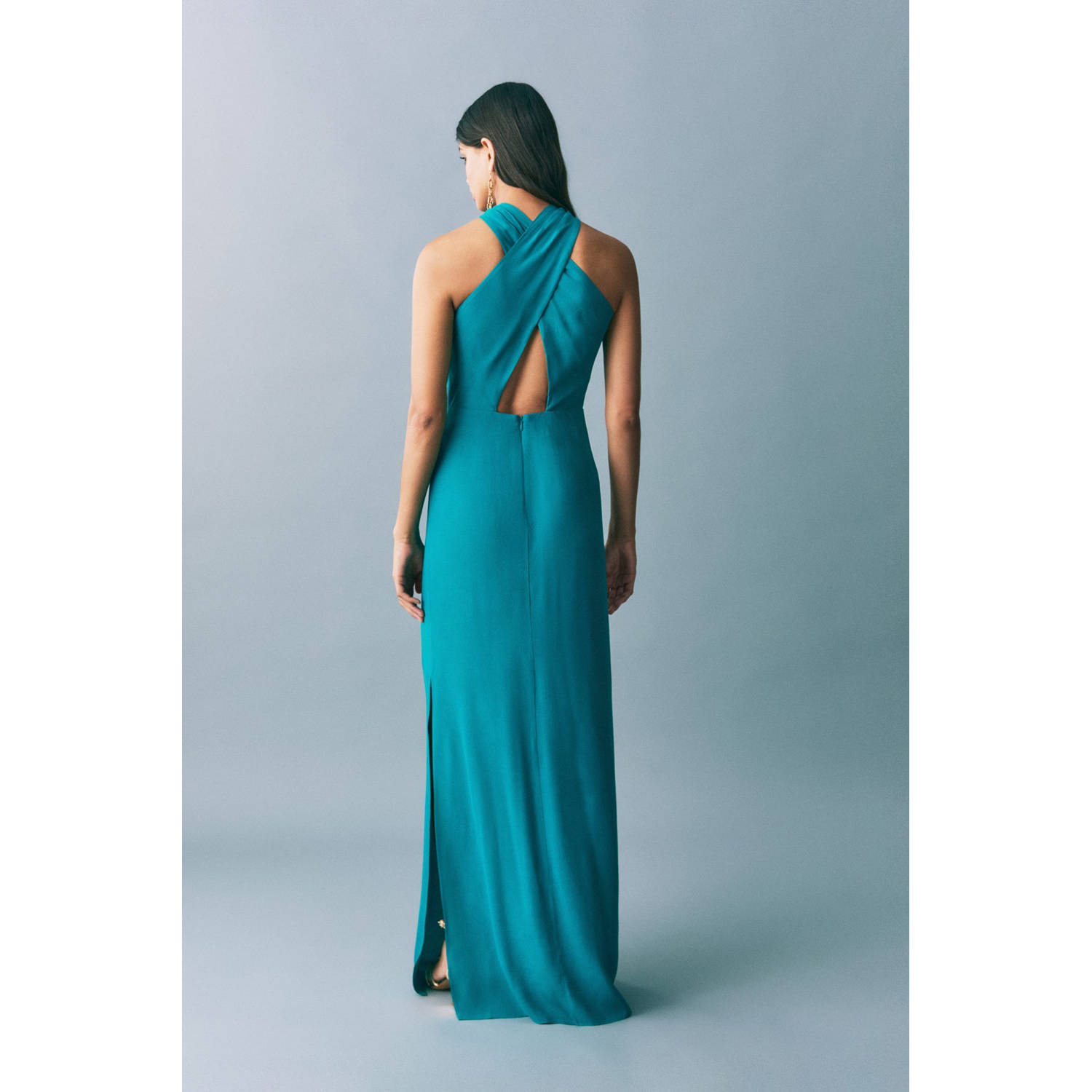 MANGO TEEN maxi jurk turquoise