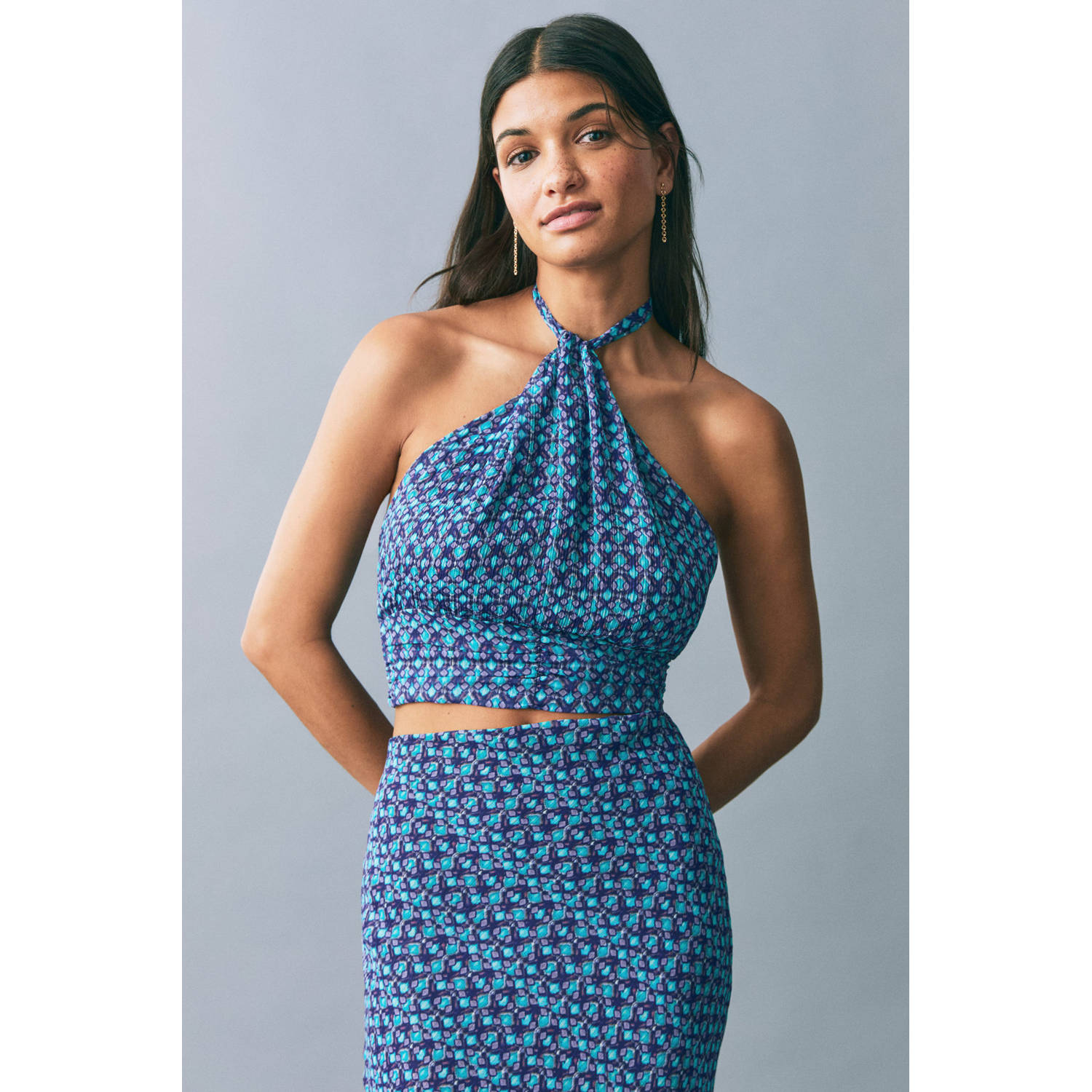 MANGO TEEN maxi rok turquoise