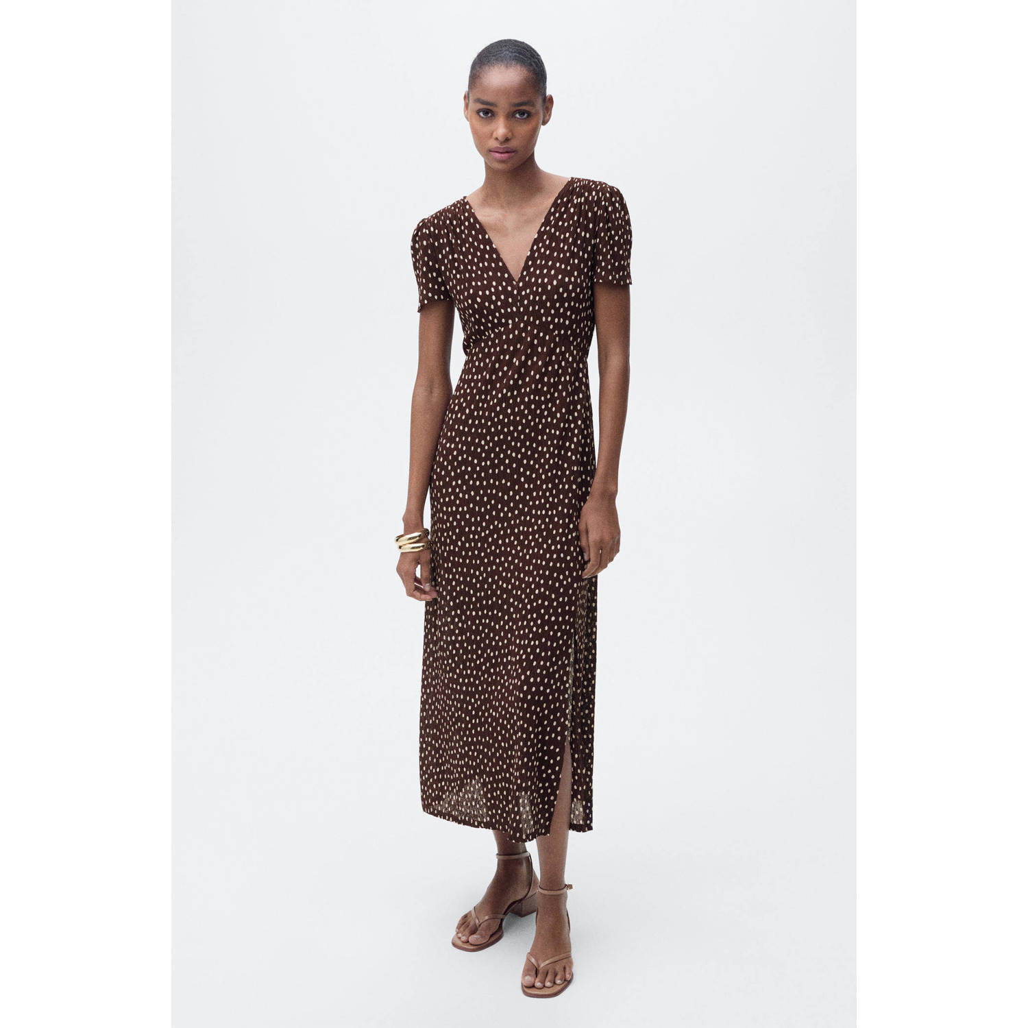 Mango zomerjurk bruin