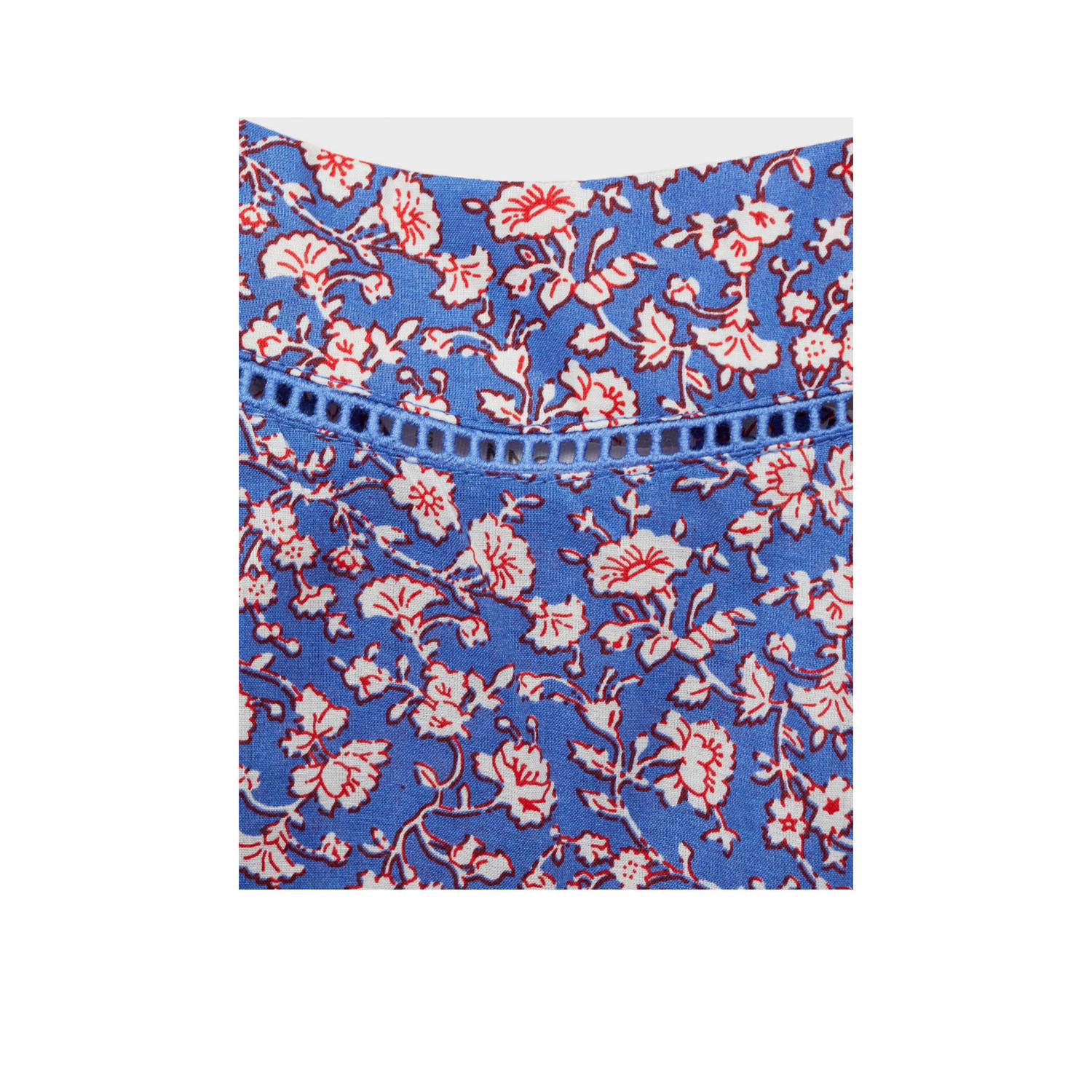 MANGO TEEN shortama met all over print blauw wit rood