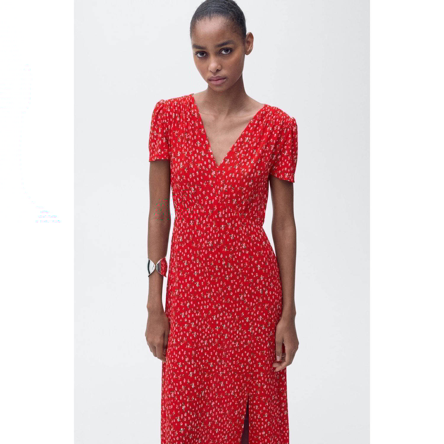 Mango zomerjurk rood
