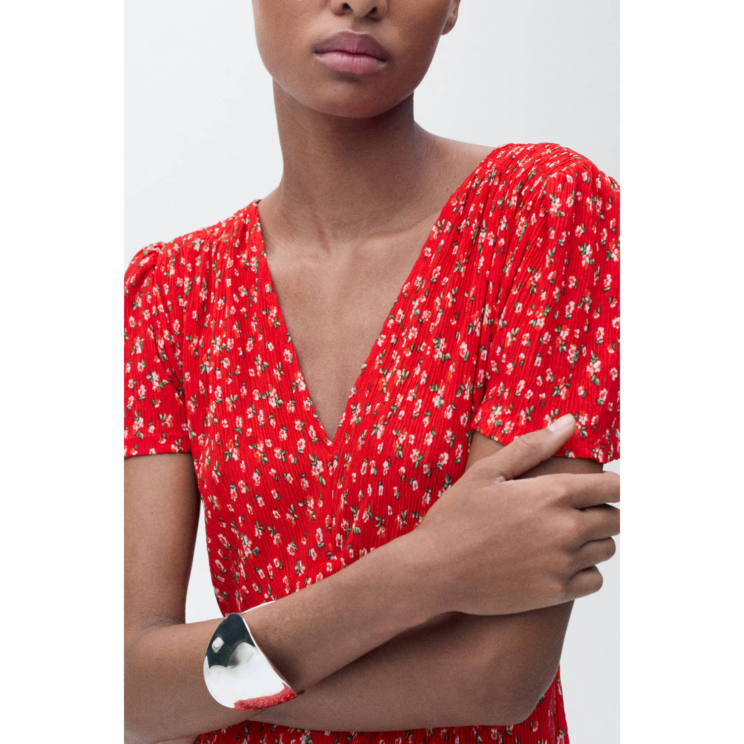 Mango zomerjurk rood