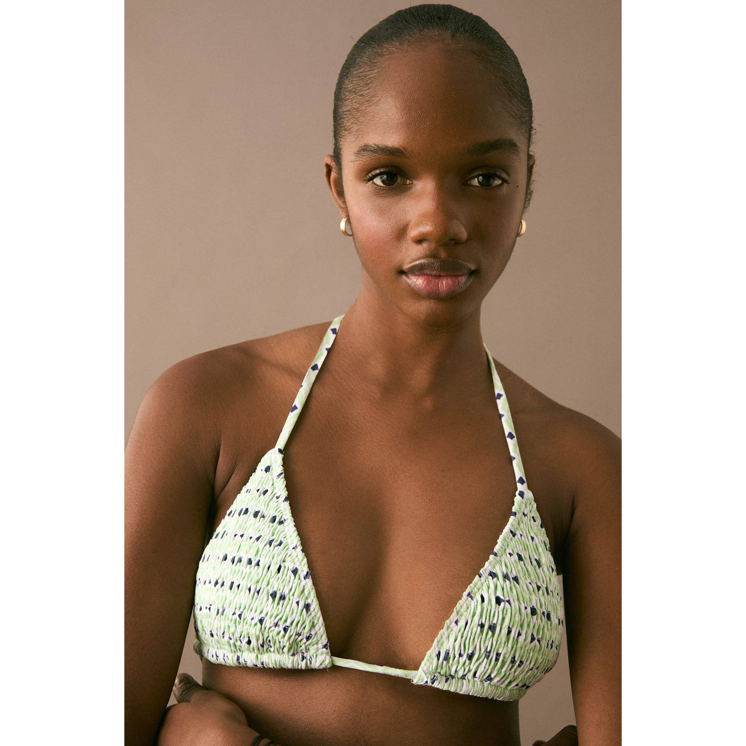 MANGO TEEN triangel bikini zachtgroen blauw