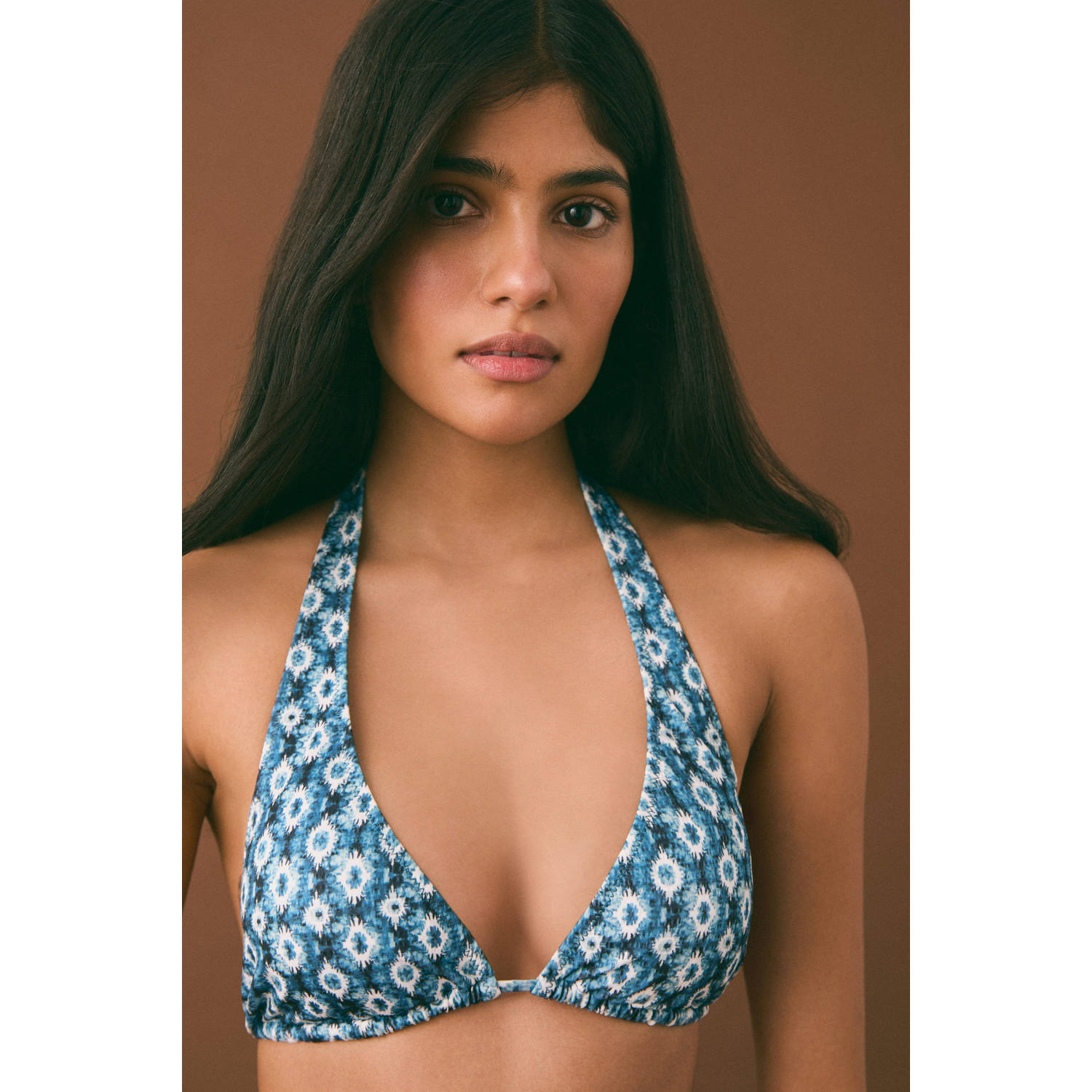 MANGO TEEN halter bikini blauw