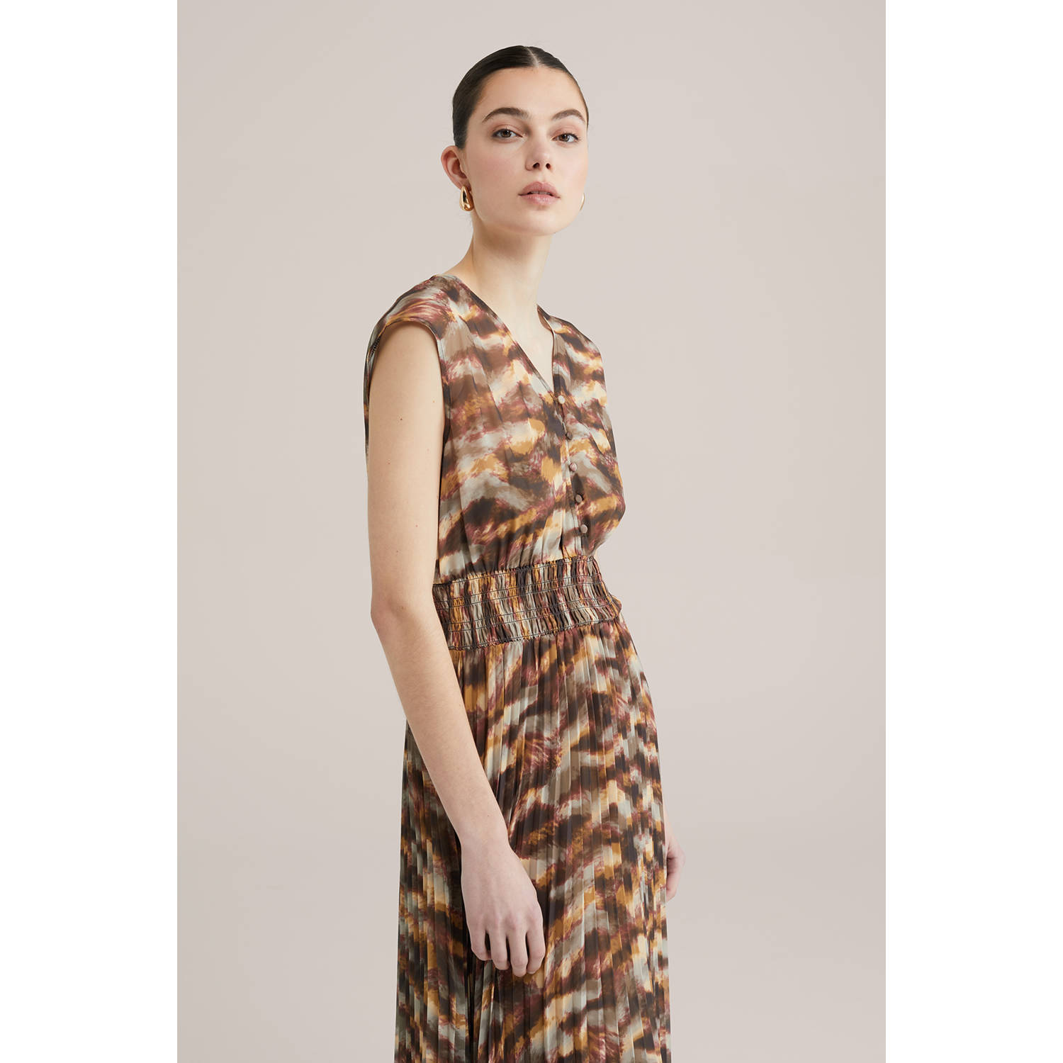 WE Fashion avondjurk bruin