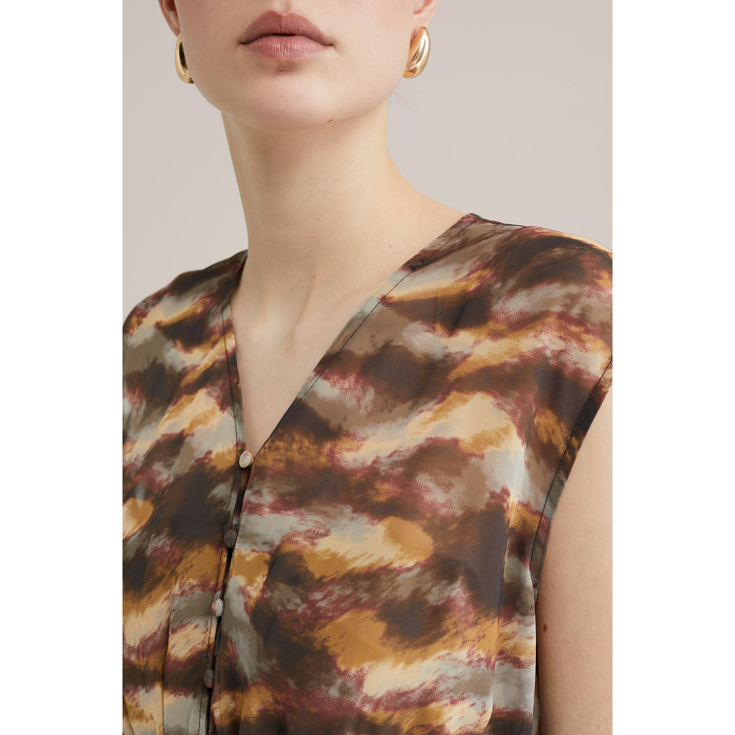 WE Fashion avondjurk bruin