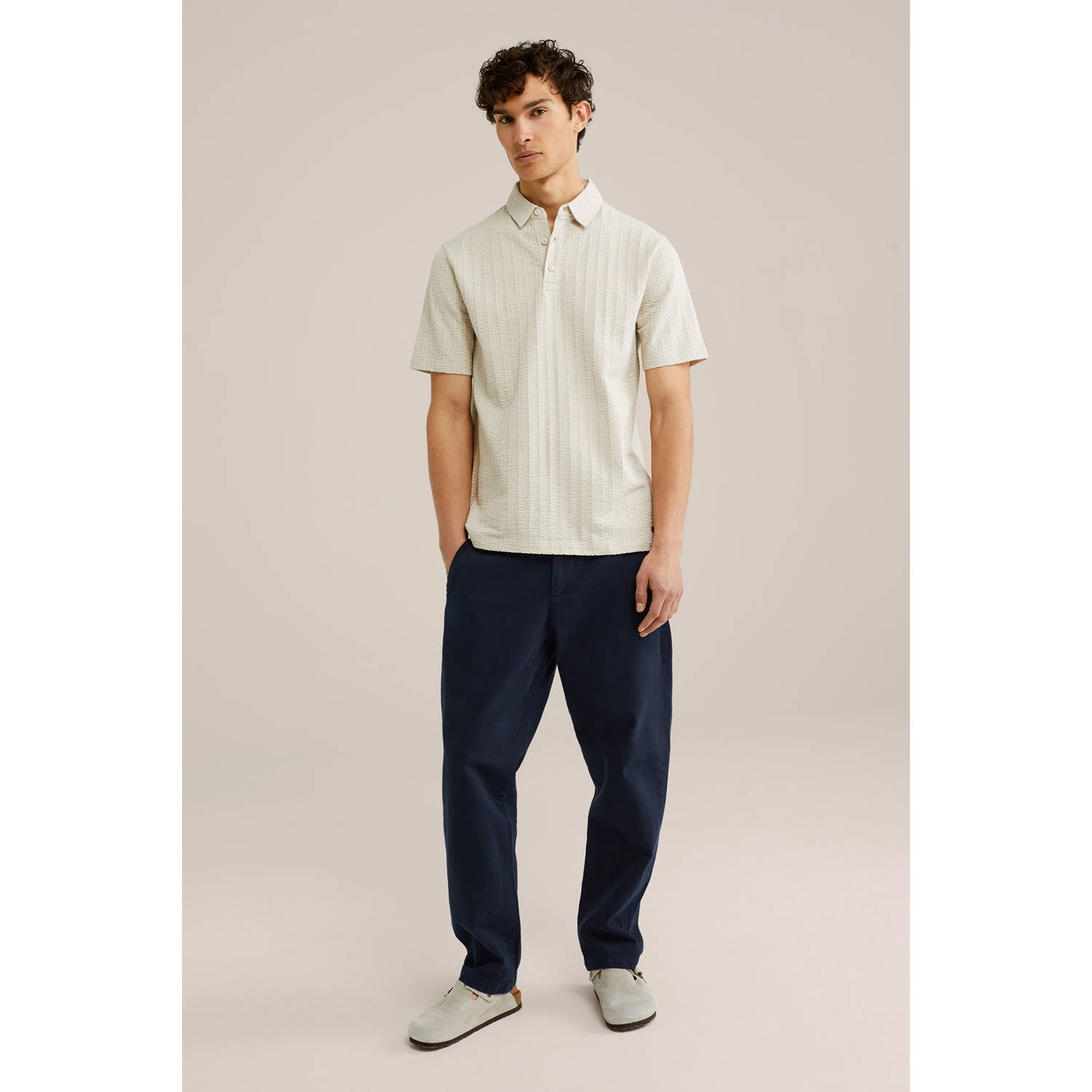 WE Fashion regular polo beige