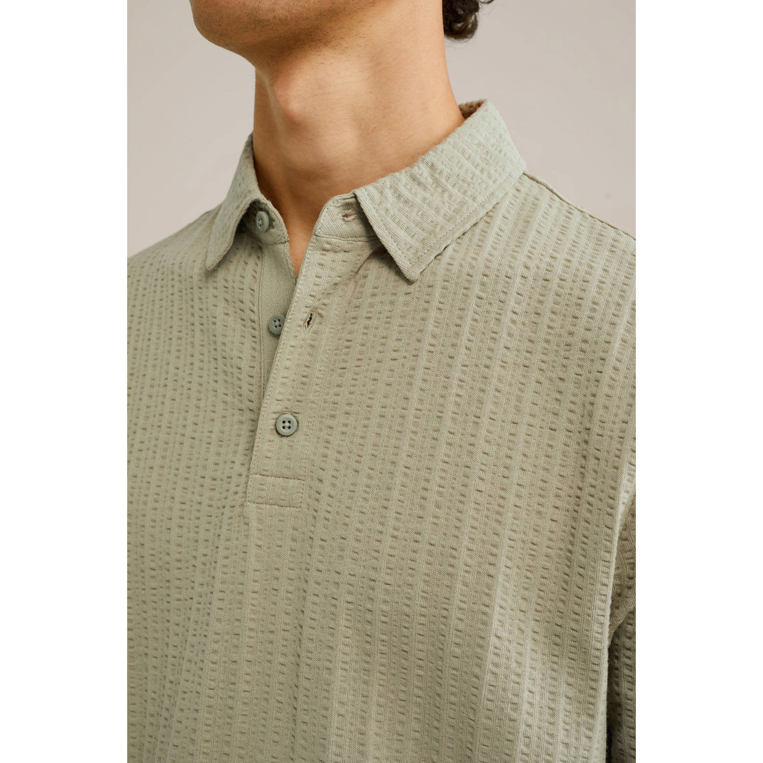 WE Fashion regular polo lichtgroen