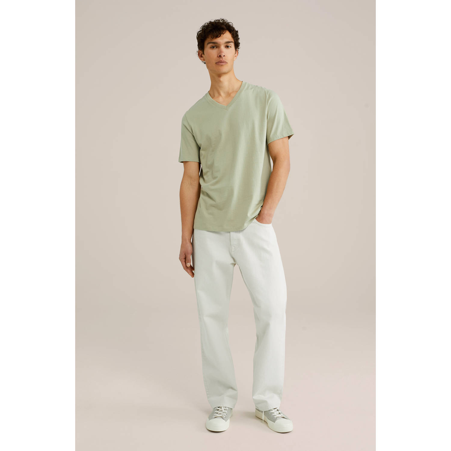 WE Fashion T-shirt lichtgroen