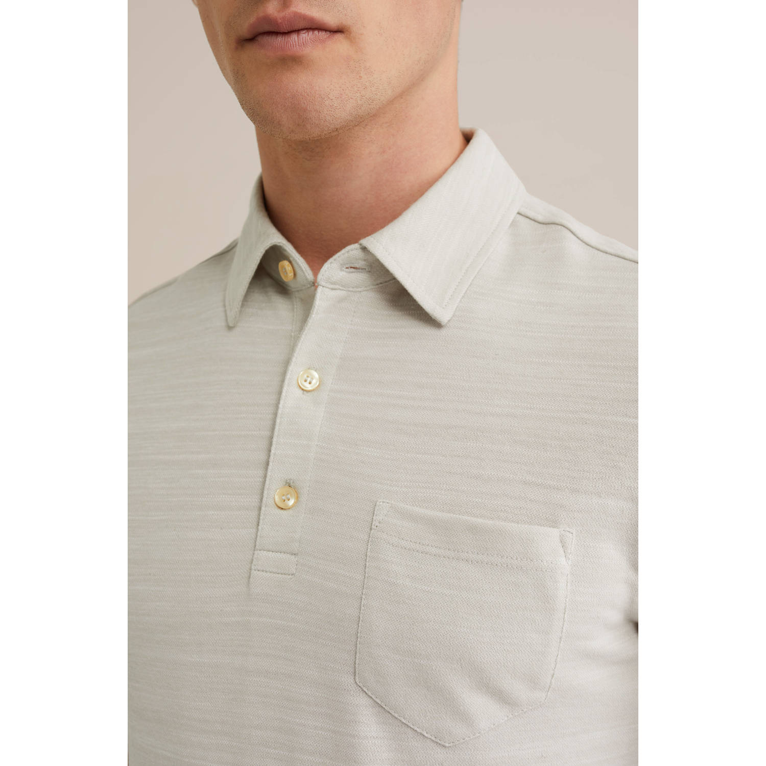 WE Fashion regular polo beige