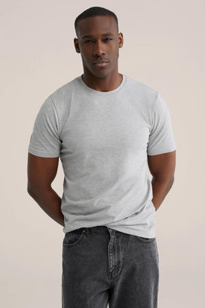 basic slim fit t-shirt light grey melange