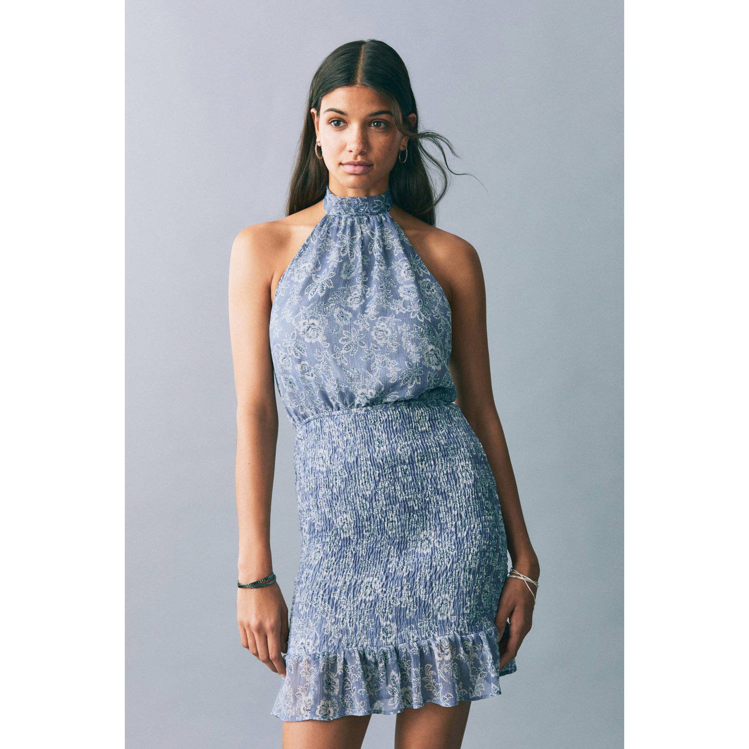 MANGO TEEN korte jurk blauw