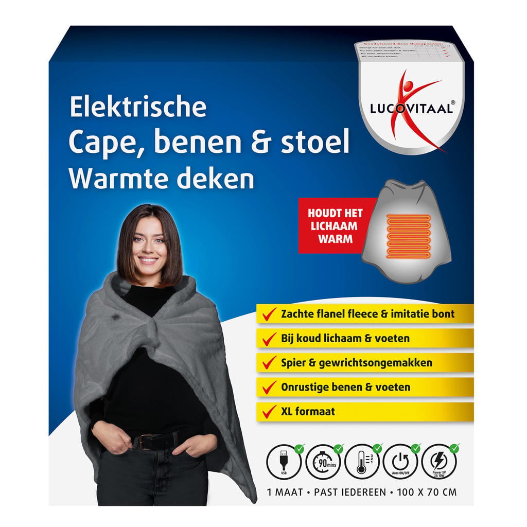 Lucovitaal Elektrische Cape deken 100x70cm