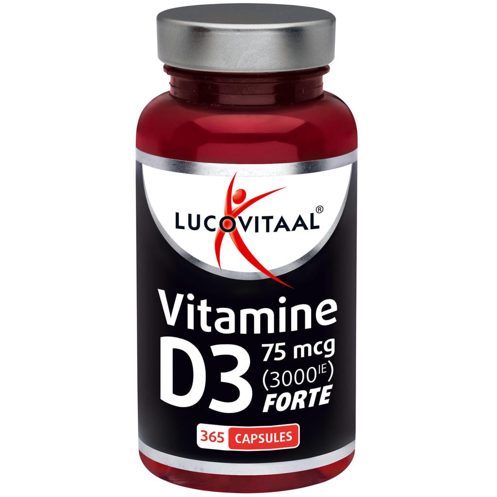 Lucovitaal vitamine D3 75mcg (3000IE) - 365 capsules