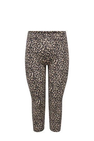 capri legging CARTIME met panterprint bruin