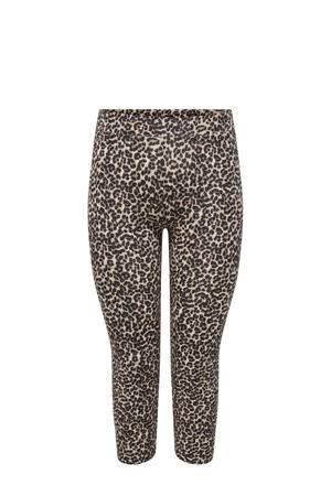 capri legging CARTIME met panterprint bruin