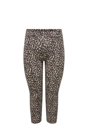 capri legging CARTIME met panterprint bruin