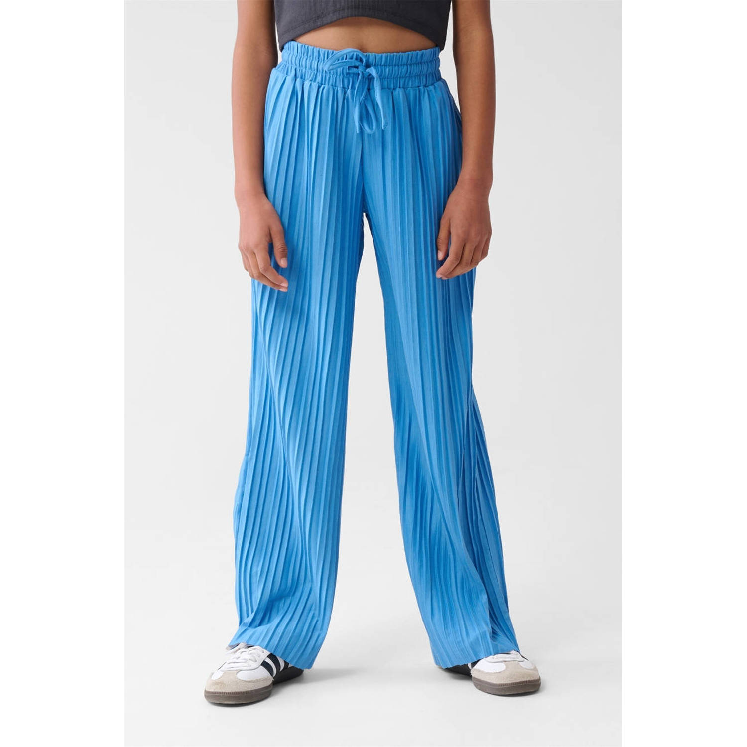 Shoeby wide leg casual broek blauw