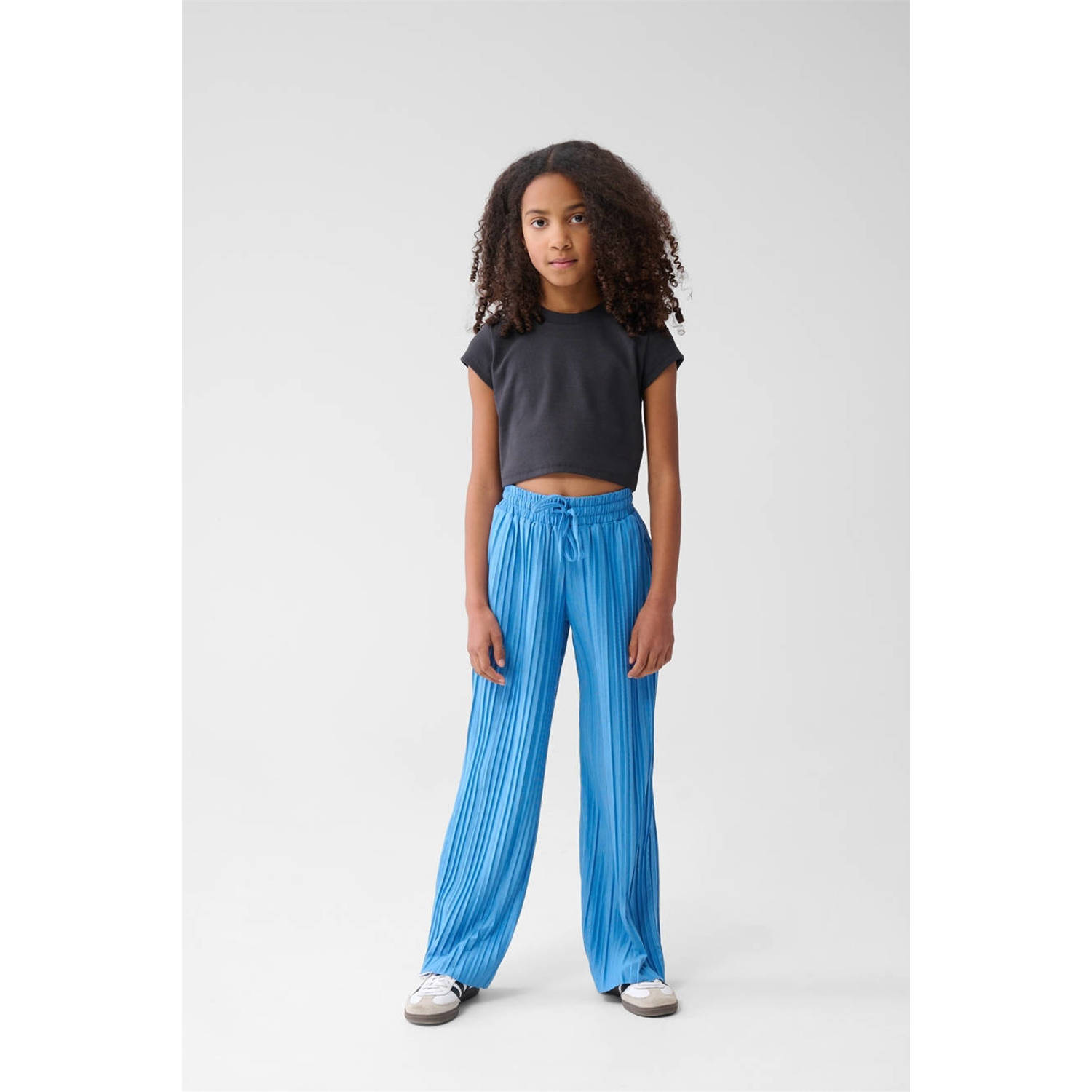 Shoeby wide leg casual broek blauw