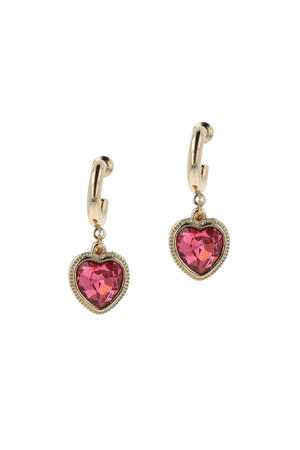 gold plated oorbellen met Swarovski kristallen