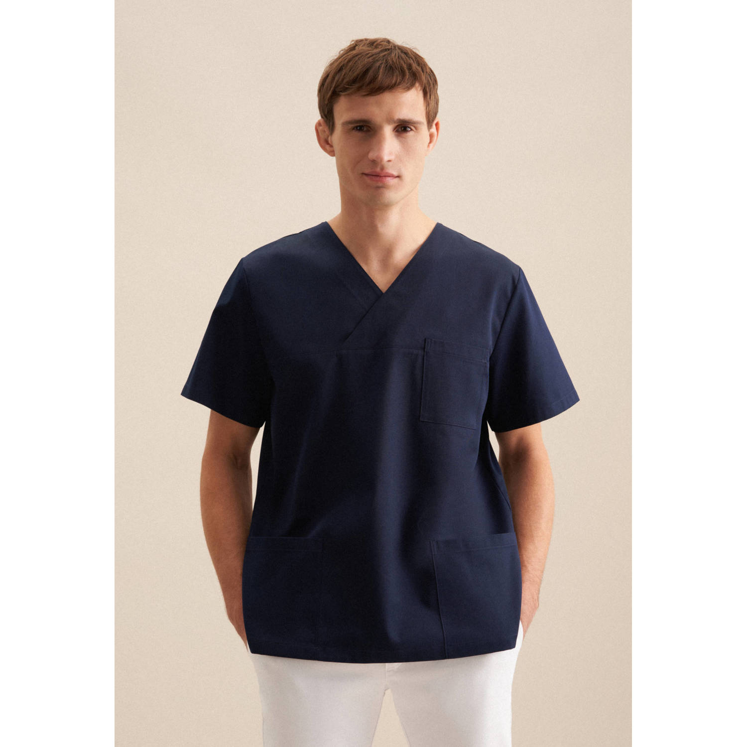 Seidensticker T-shirt donkerblauw