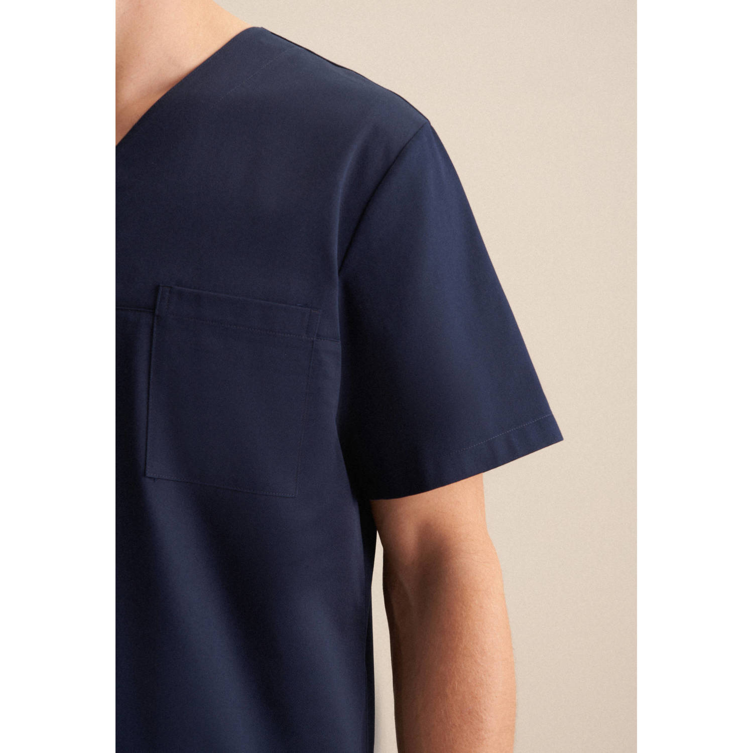 Seidensticker T-shirt donkerblauw