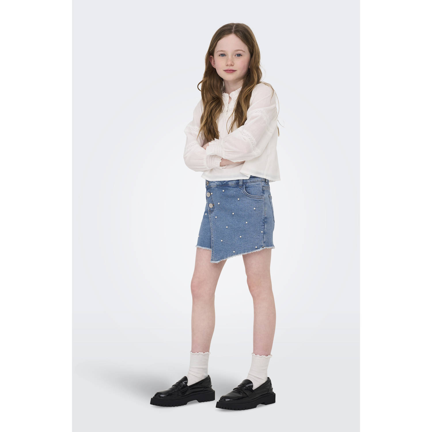 ONLY KIDS GIRL denim spijkerskort light blue denim