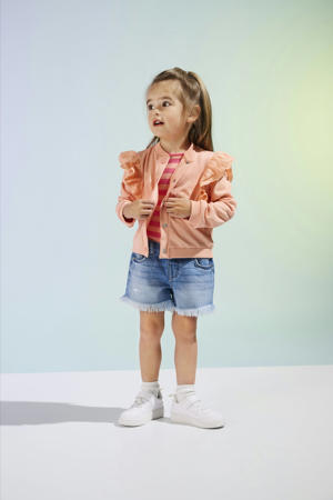 denim straight short blauw