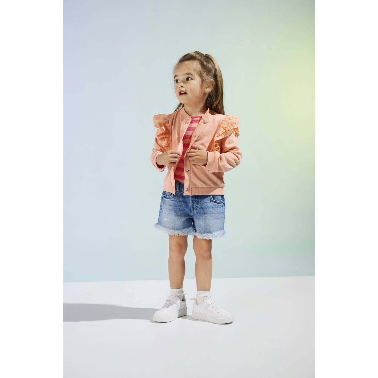 ONLY KIDS MINI denim straight short blauw