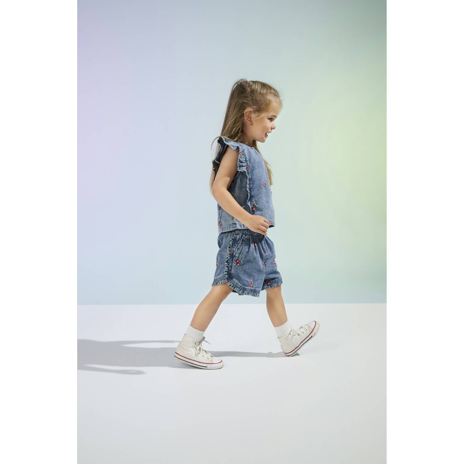 ONLY KIDS MINI denim relaxed short medium blue denim