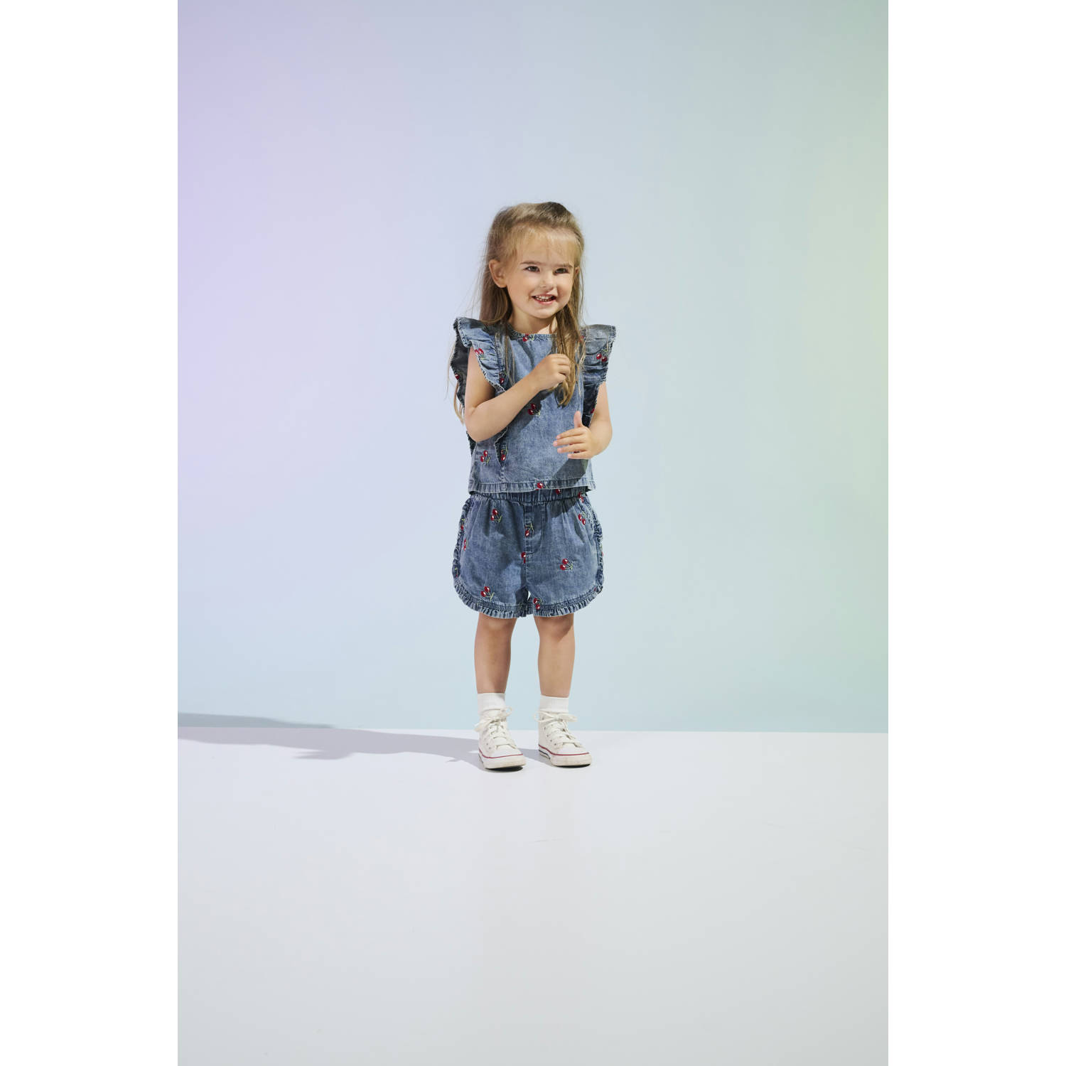 ONLY KIDS MINI denim blousetop medium blue denim