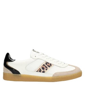 Polaro leren sneakers wit/panter