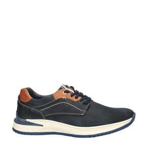   nubuck veterschoenen donkerblauw