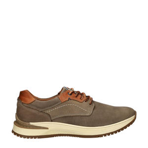   nubuck veterschoenen taupe