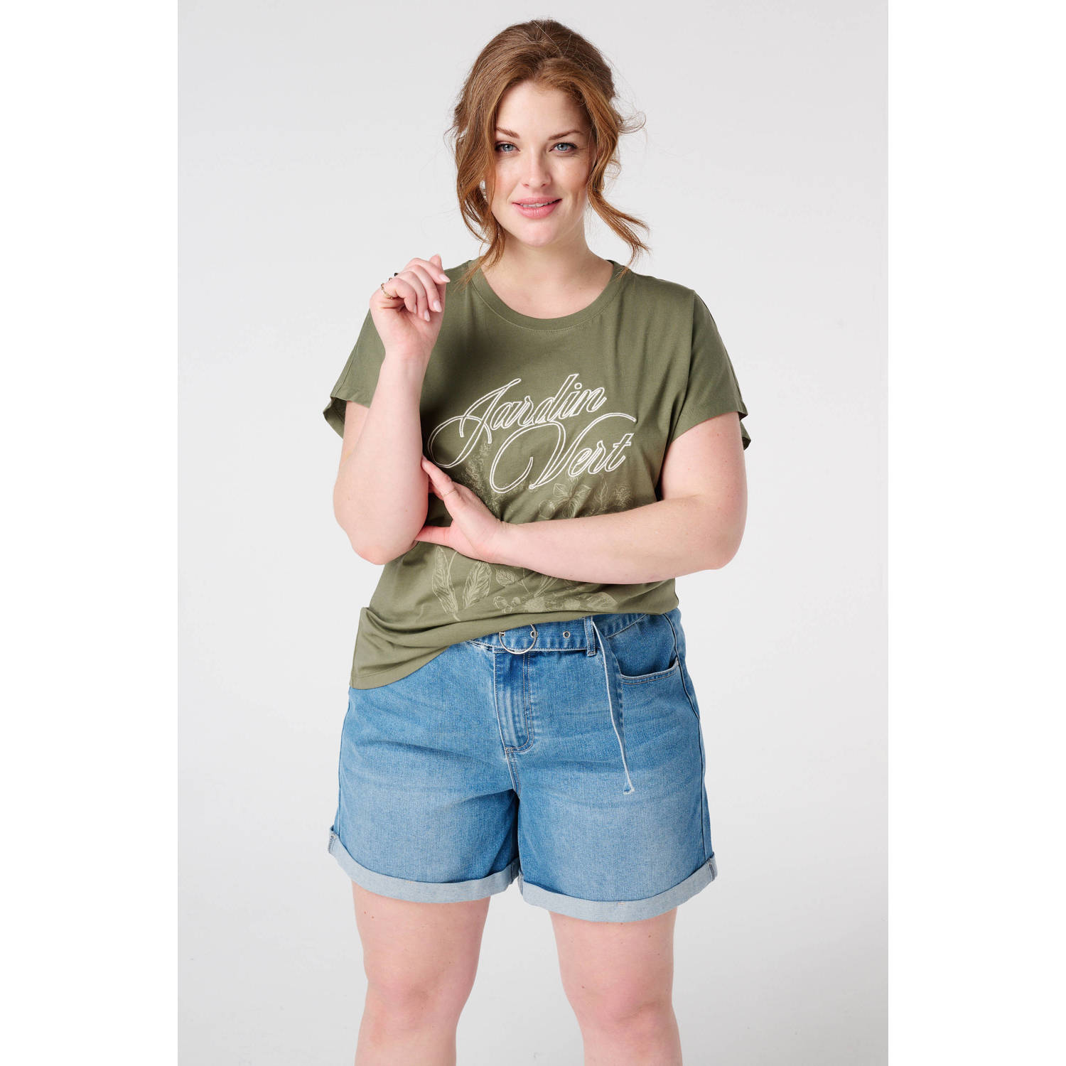 MS Mode T-shirt kaki
