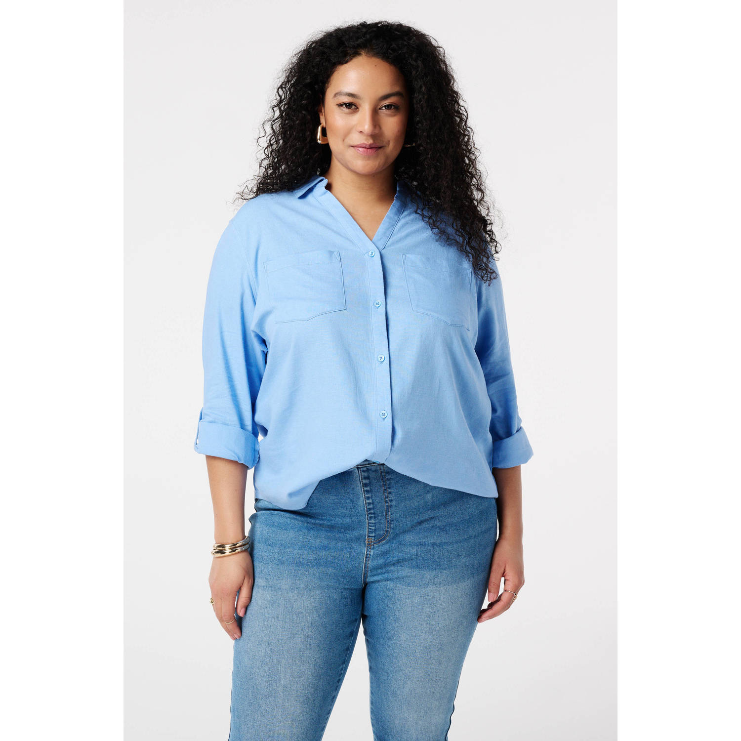 MS Mode blouse lichtblauw