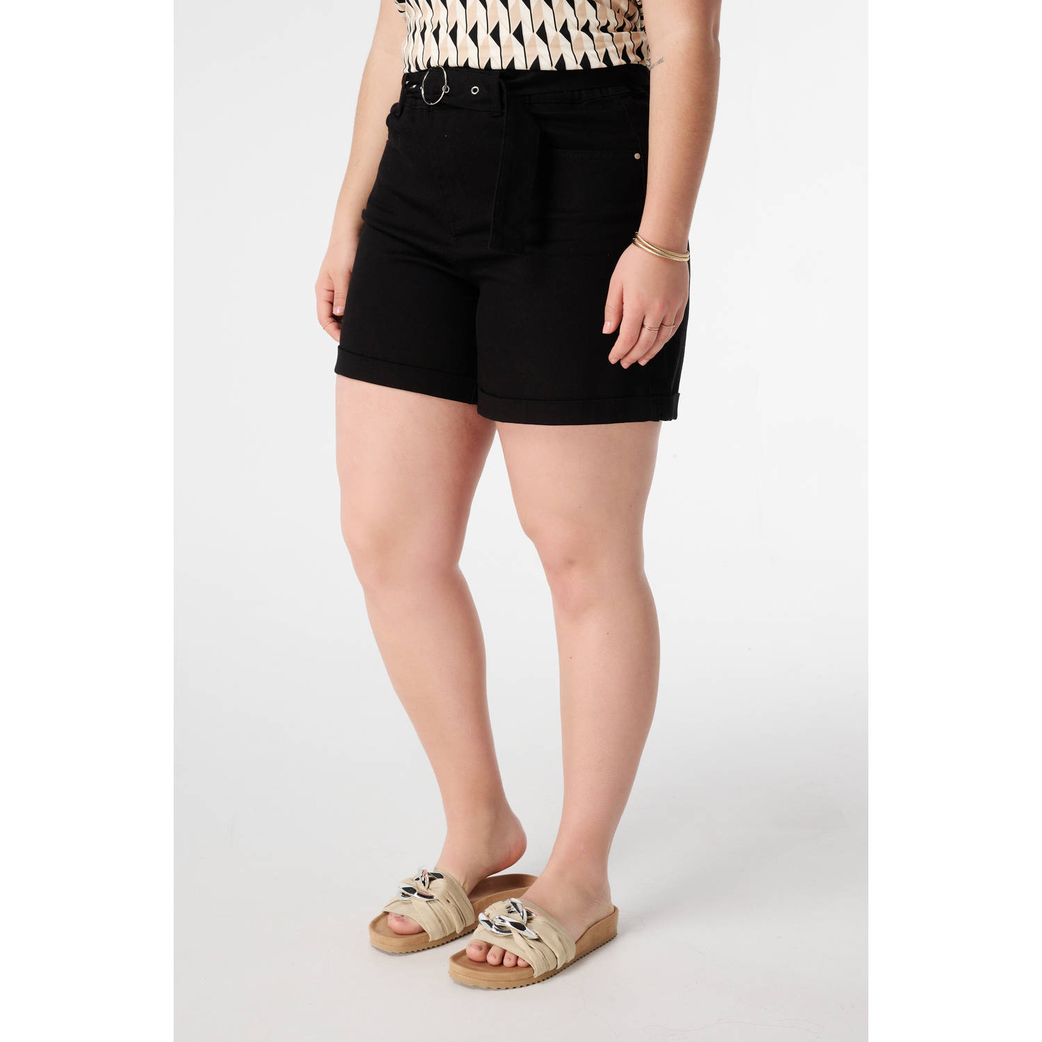 MS Mode high waist casual short zwart