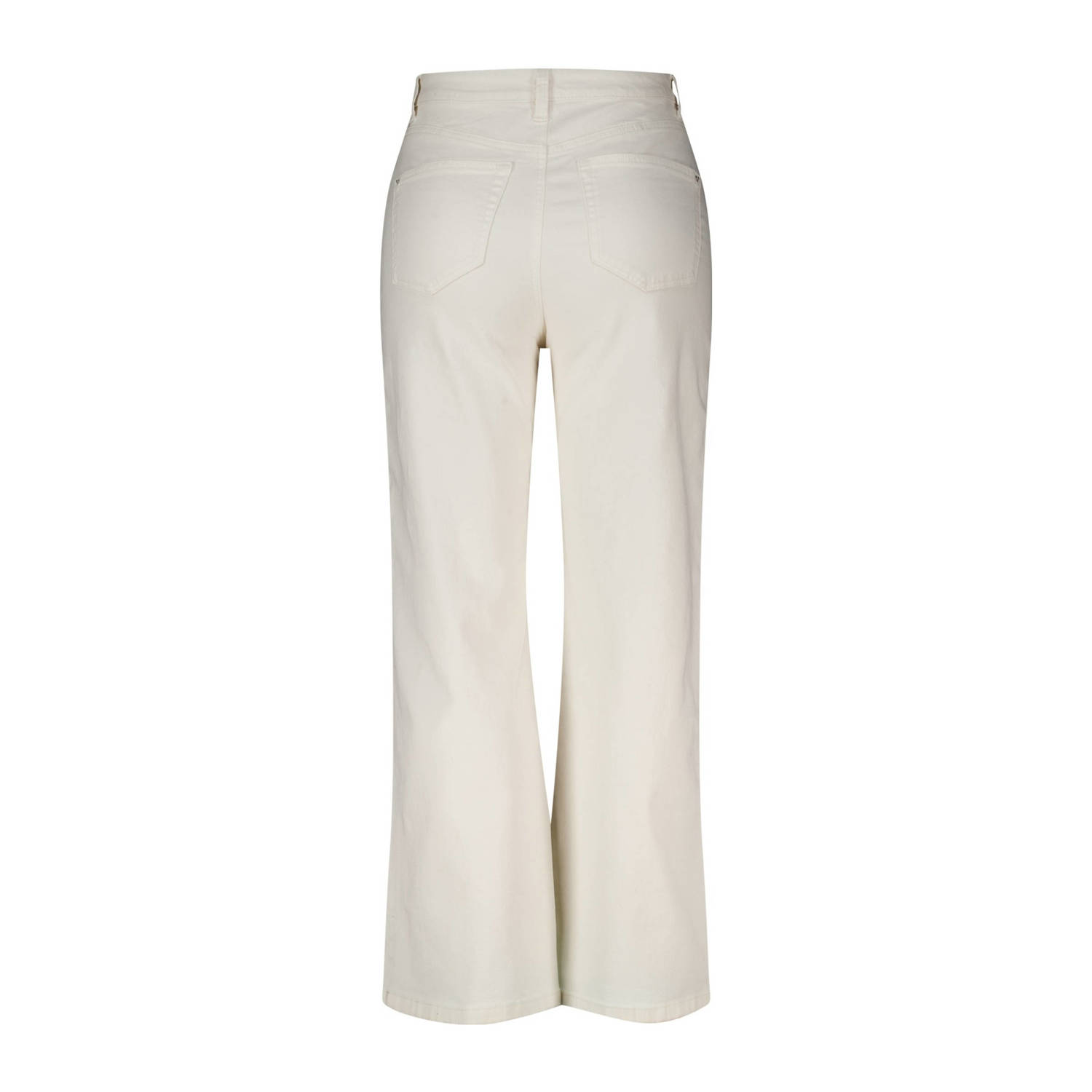MS Mode high waist wide leg jeans crème